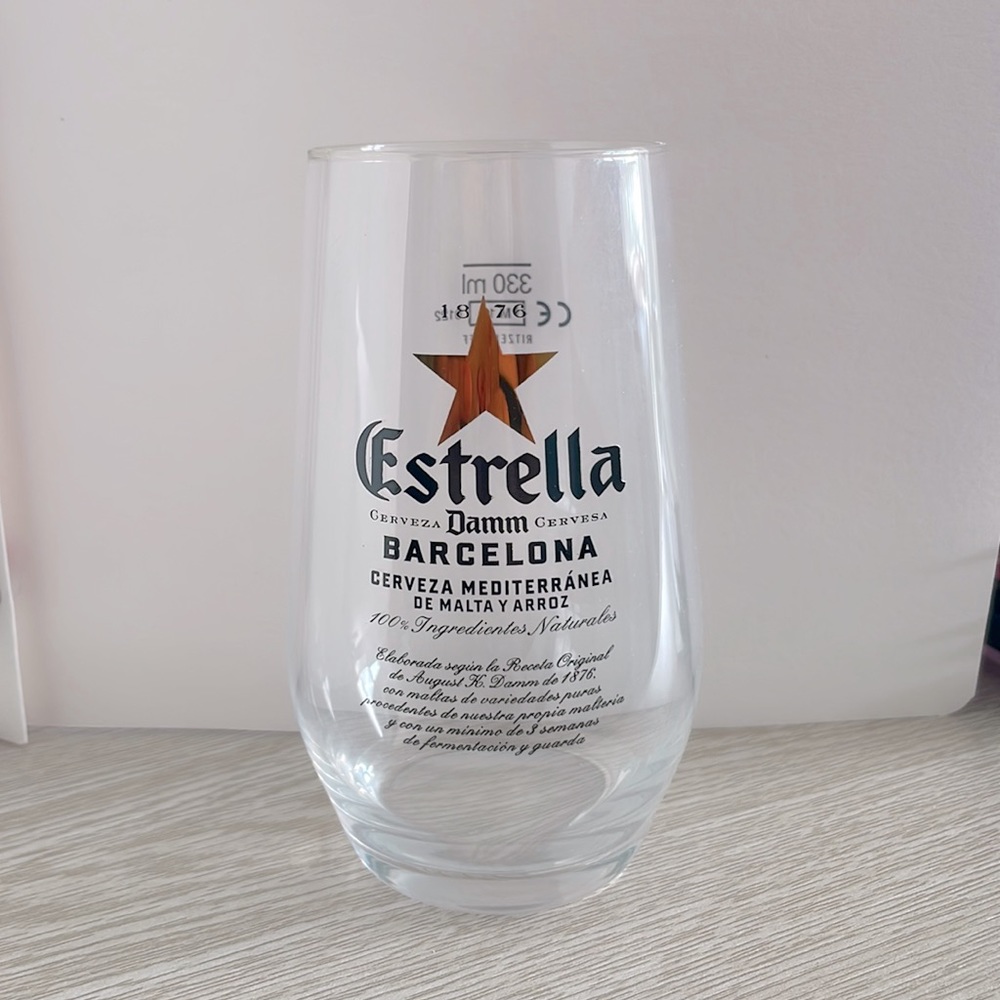 Brand New Boxed Estrella Glass